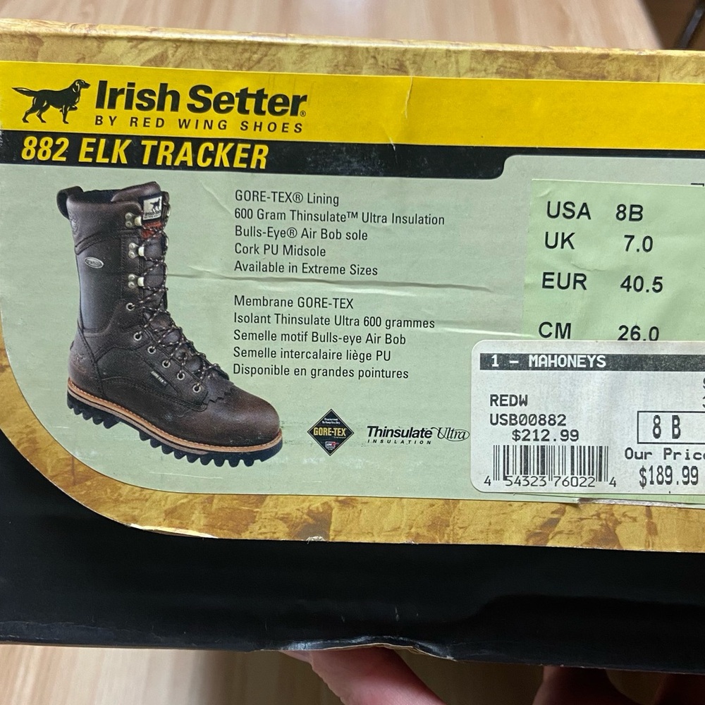 Irish Setter Dark Brown’s 882 Elk Tracker Boots